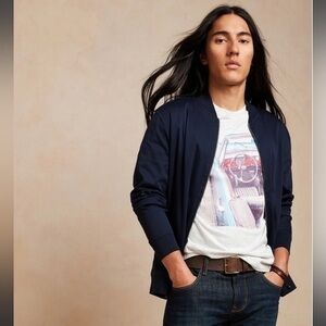 Banana Republic Classic Antique Vintage Car T Shirt VW MG Art Sketch Grey